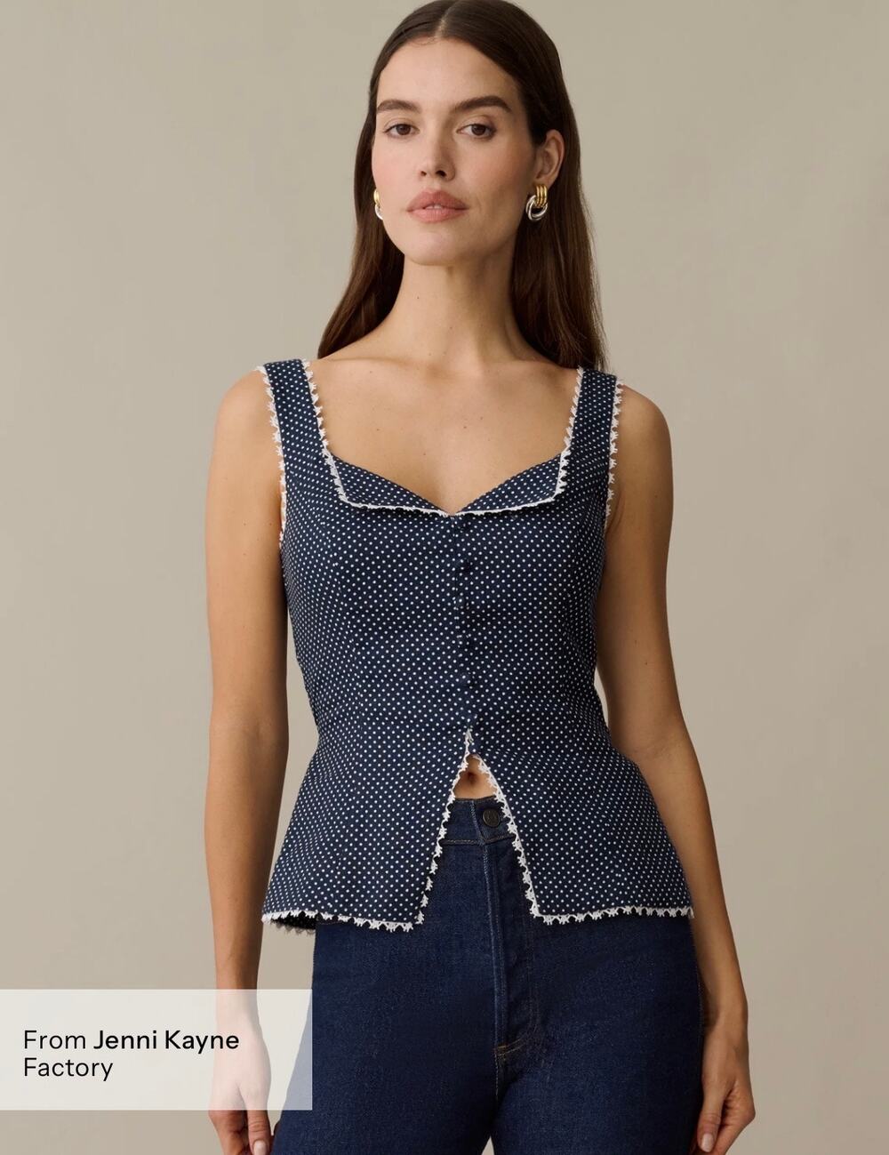 New O.P.T X Revolve blue Ambrose linen top $172 sz 0
